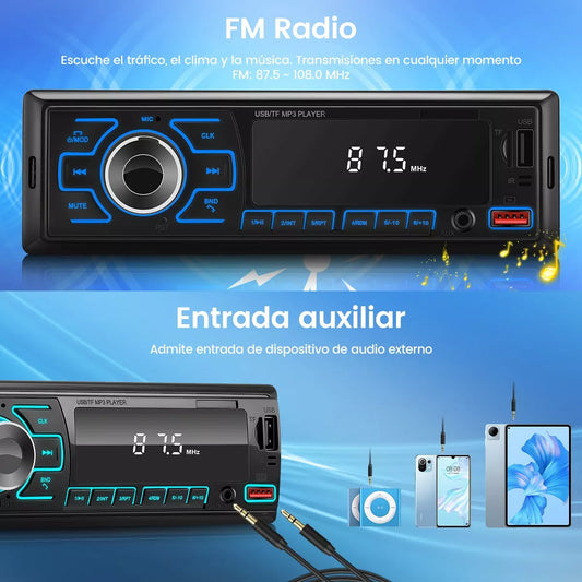 Radio Estereo De Carro Con Bluetooth + Envio Gratis
