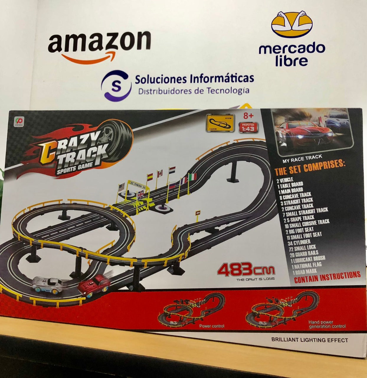 Pista De carro Electrica crazy track 406cm + Envio Gratis – Soluciones Shop