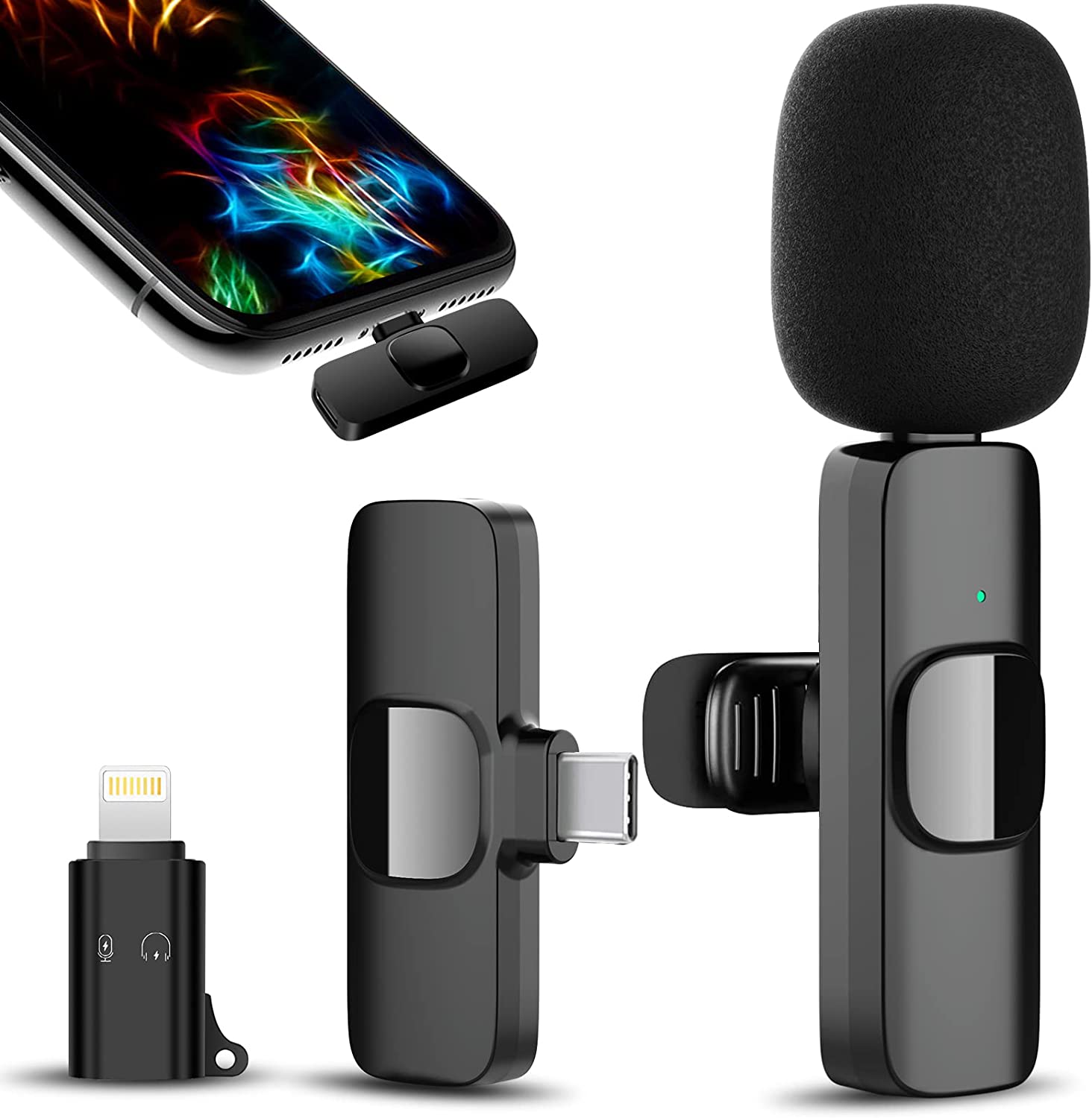 Microfono Para Celular Inalámbrico Recargable Tipo C / IPhone + Envio –  Soluciones Shop