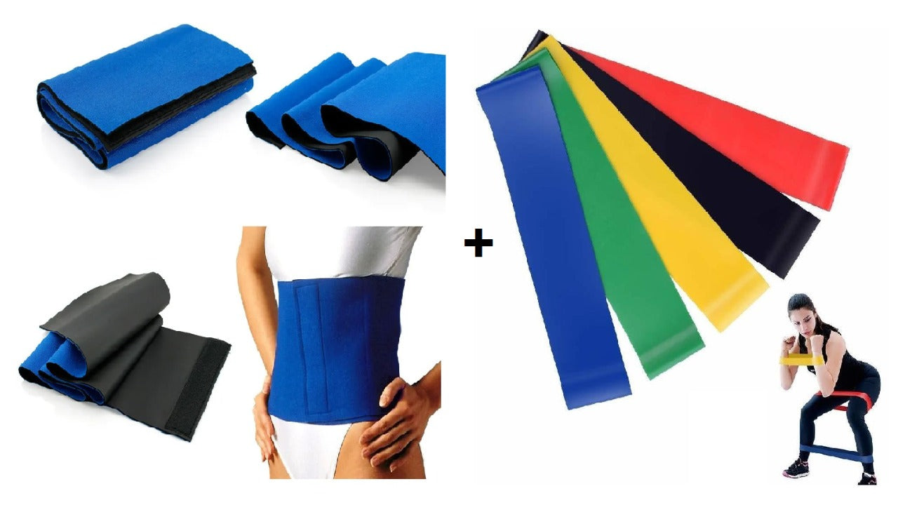 Combo deportivo Kit de bandas elasticas + Faja térmica – Soluciones Shop