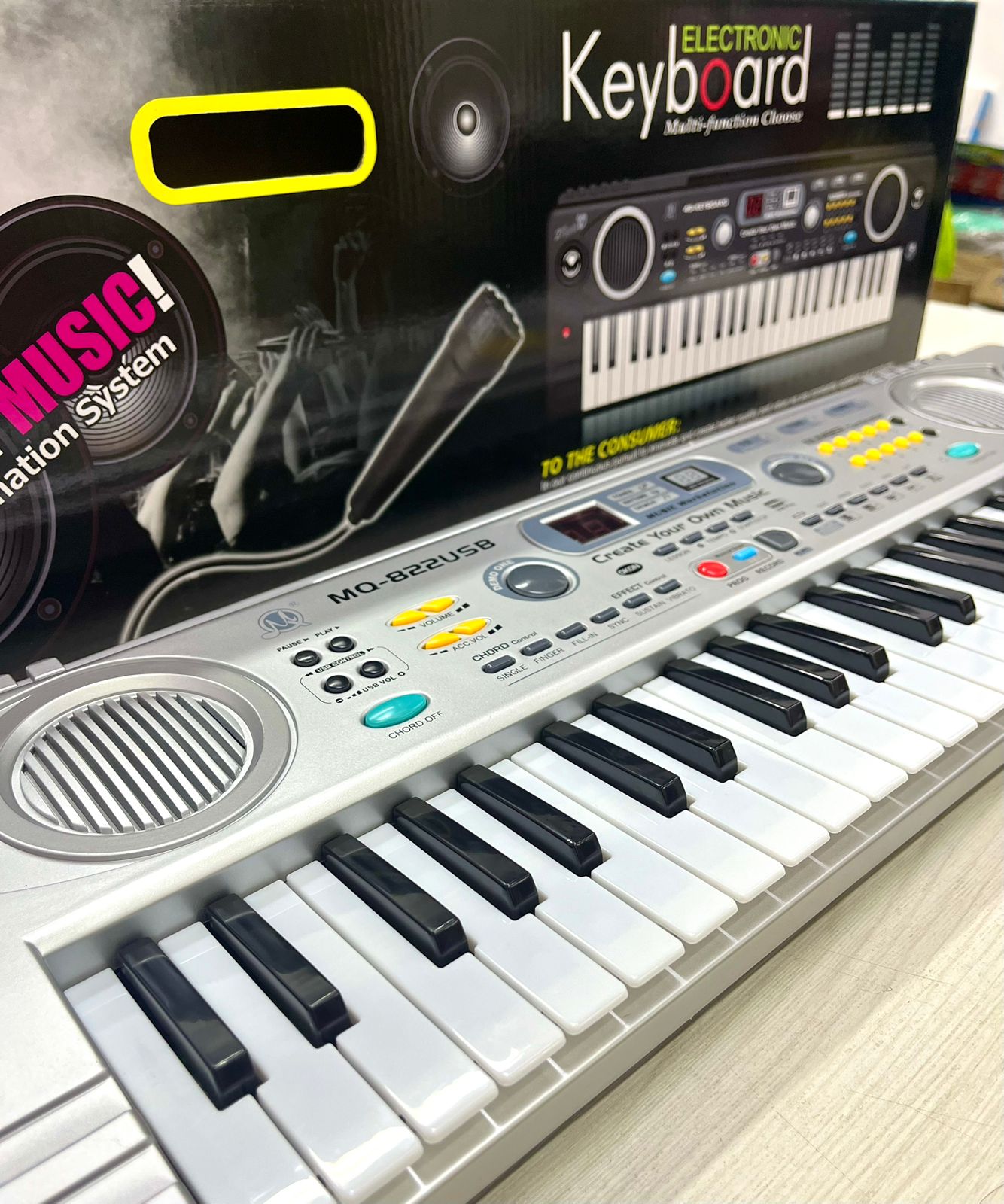 Piano USB Keyboard Electric MQ-822USB + Envio Gratis