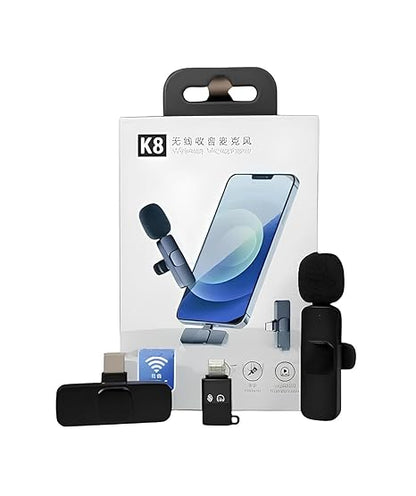 Micrófono Inalambrico Para Celular Recargable K8 Duo + Envío Gratis