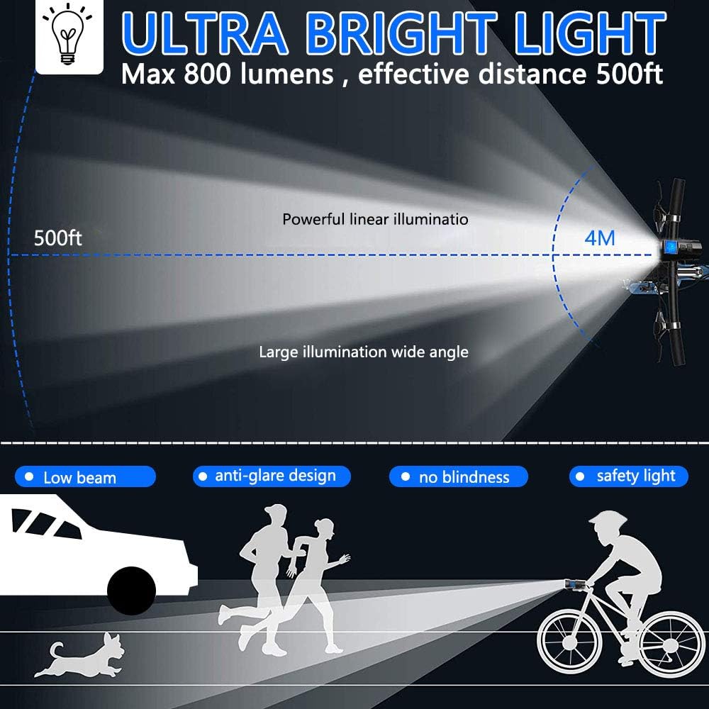 Linterna Dos En Uno Con Luz Led Y Pito Para Bicicleta + Envio Gratis