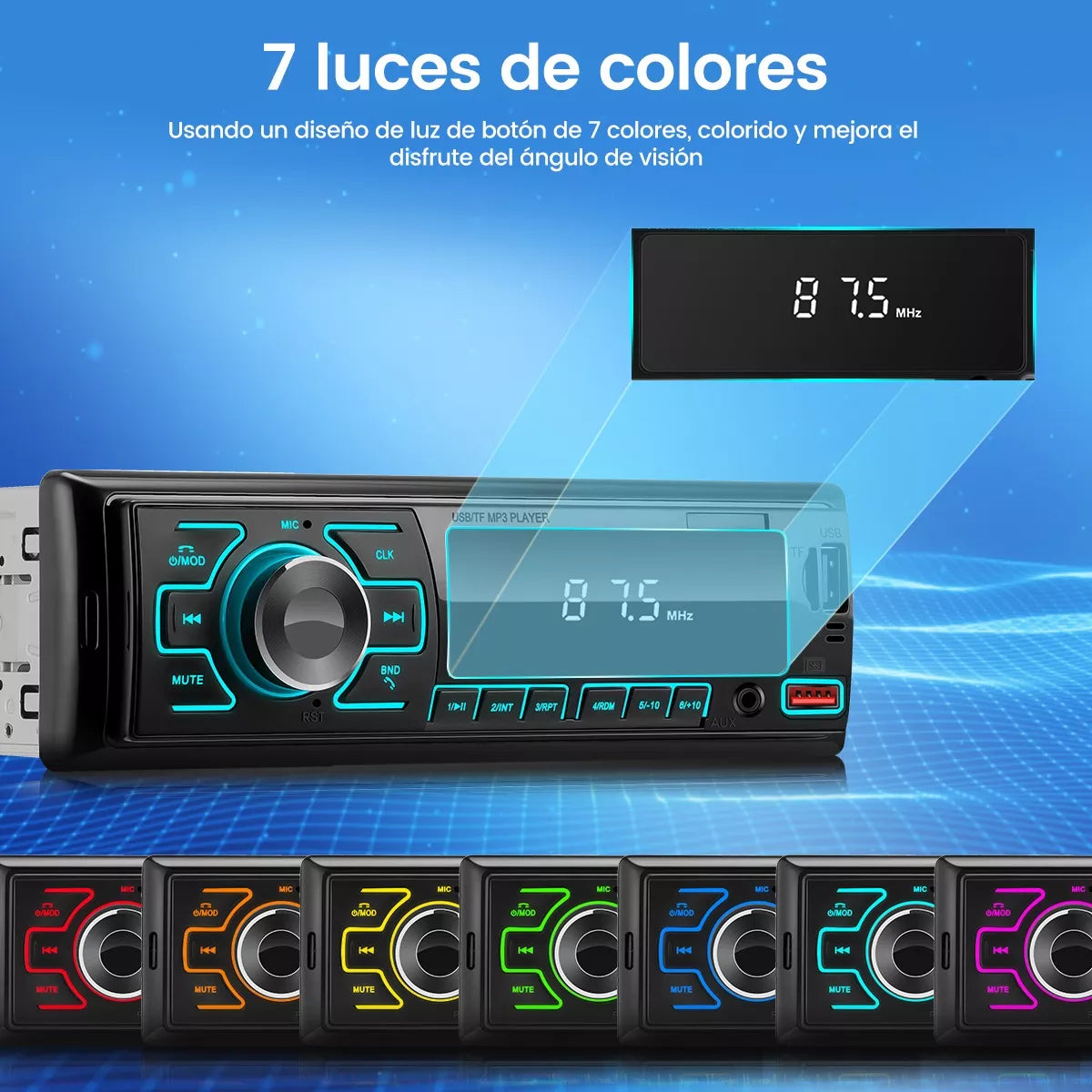 Radio Estereo De Carro Con Bluetooth + Envio Gratis