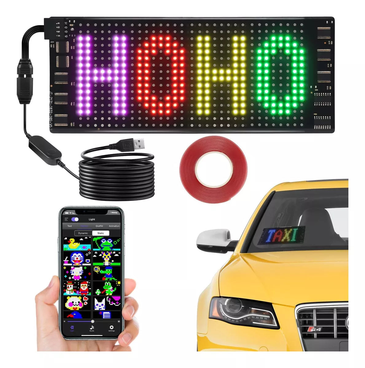 Programmable Led Car Light Programmable LED Sign for Car + Free Shipping – Soluciones Shop