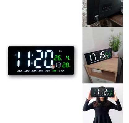 Reloj Digital Led Calendario de Pared y Escritorio + Envío Gratis