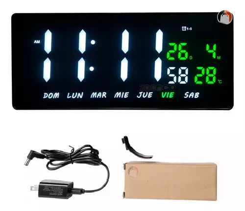 Reloj Digital Led Calendario de Pared y Escritorio + Envío Gratis