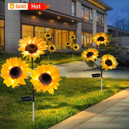 6 Girasoles LED con panel solar + Envio Gratis