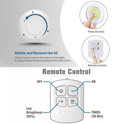 Set 3 Luces led con control + Envío Gratis