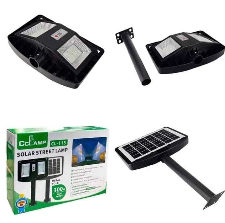 Lampara Reflector Doble Con Panel Solar 300w + Envio Gratis