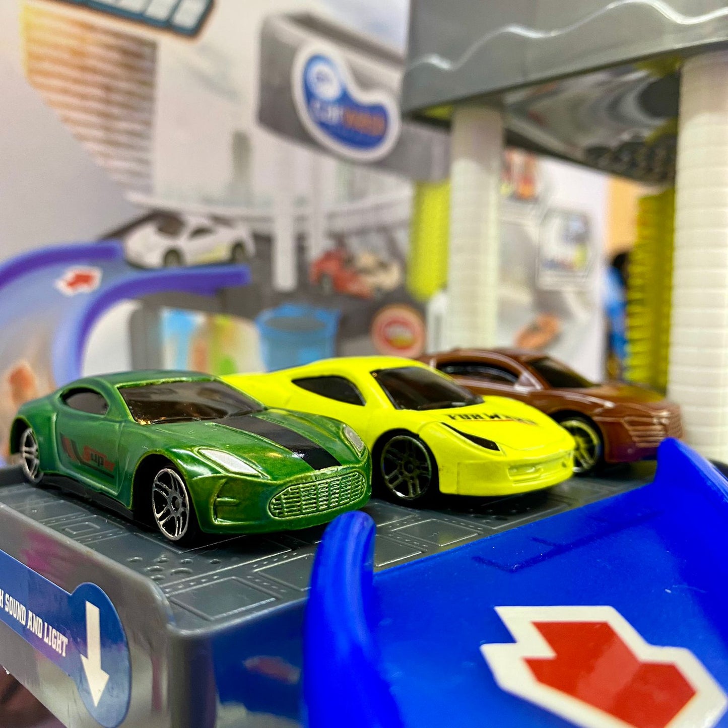 CarWash 2 Niveles con carros que cambian de color + Envio Gratis