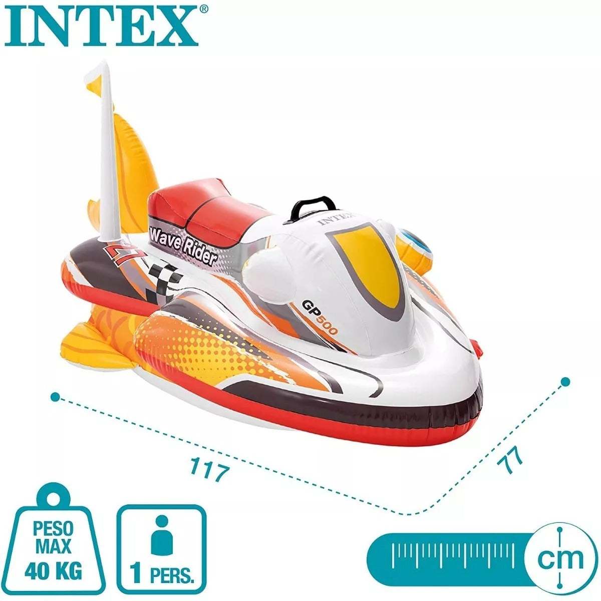 Flotador Con Diseño De Moto Acuática Intex + Envio Gratis