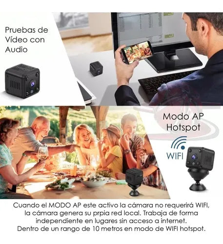 Mini camara espia de vigilancia cubo