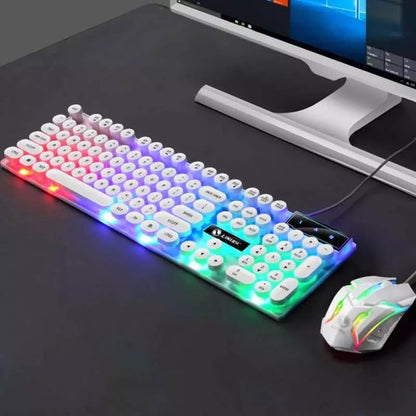 Combo Gamer Teclado Con Luces + Mouse Retro Iluminado M400