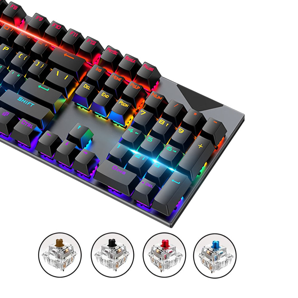 Teclado Mecánico Gamer Usb Aoas M 700 Con Luces Rgb Soluciones Shop 4306