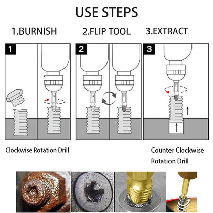 Juego De 6 Brocas Para Extractor De Tornillos Dañados + Envío gratis