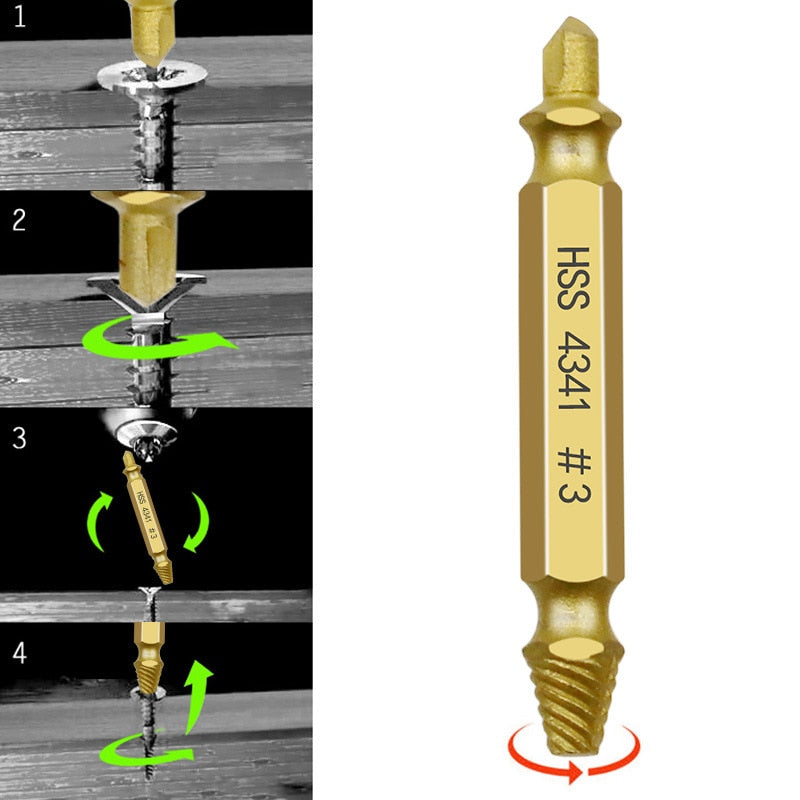 Juego De 6 Brocas Para Extractor De Tornillos Dañados + Envío gratis