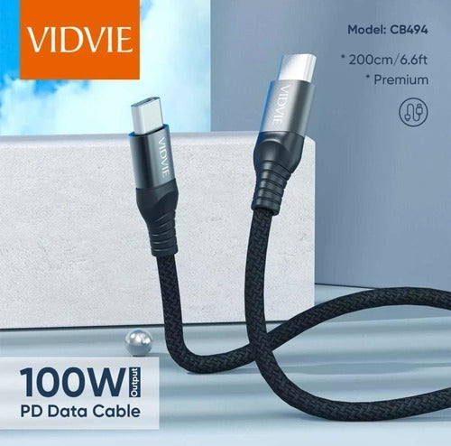 Cable De Carga Vidvie Inteligente Tipo C a TIpoc C Para Celular