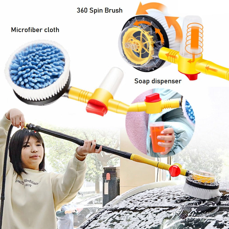 Cepillo de lavado de coche, cepillo giratorio de alta presión para lavar el  coche, herramienta de limpieza de esponja