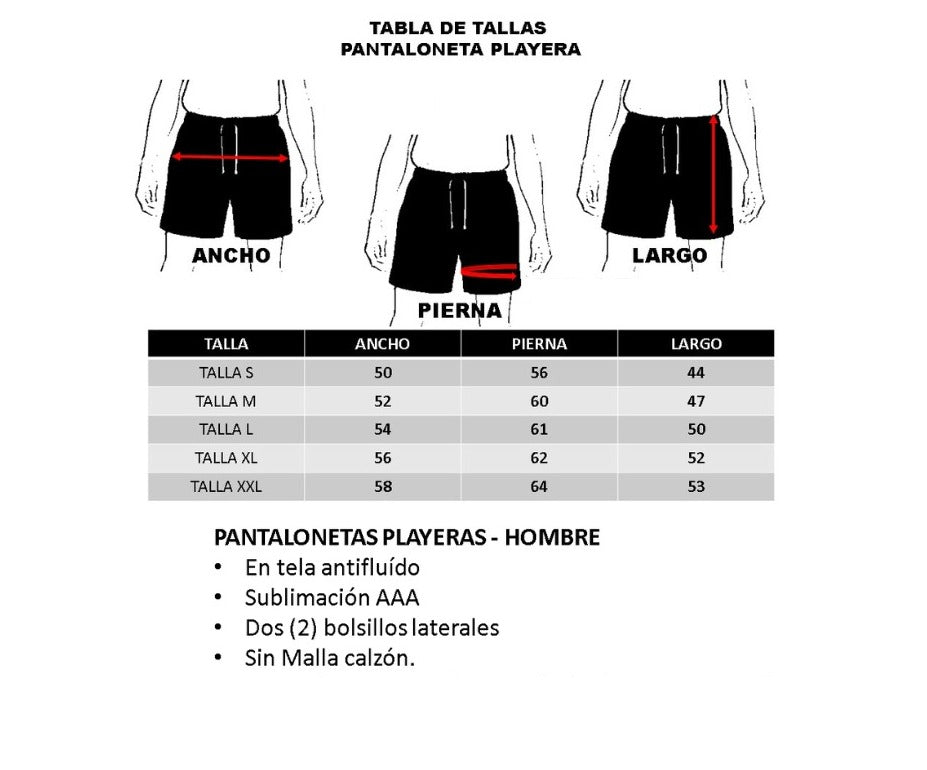 Pantaloneta Tipo Playera